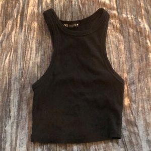 Zara Black Razorback Tank Top Size Small
